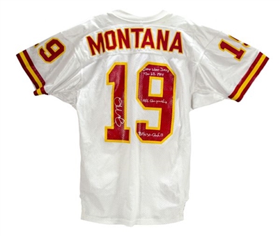 Joe Montana Signed Game Worn 1993 Kansas City Chiefs AFC Championship Game Jersey (Montana LOA)